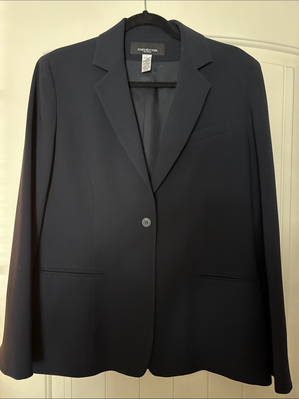 Jones New York Single-Button Blazer Black